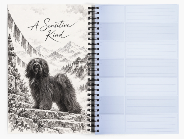 Tibet Terrier Notebook - A Sensitive Kind Black Edition 2027